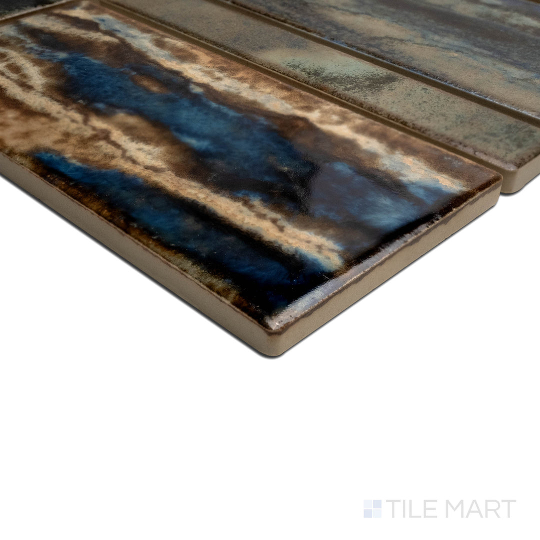 Angled view focusing on the details of OMEGA AQUA TERRA, capturing the precision-cut edges and rich texture of the PORCELAIN material. Its craftsmanship is ideal for both functional and decorative applications.