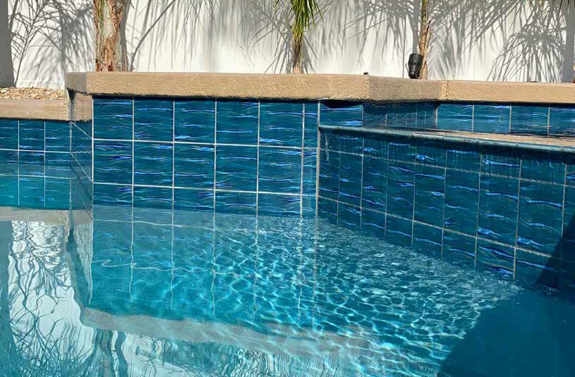 Charming space with the KAWA AQUA JADE 6X6 installed beautifully in a loose layout. Perfect for creating a calming environment with its soft hues and textures.