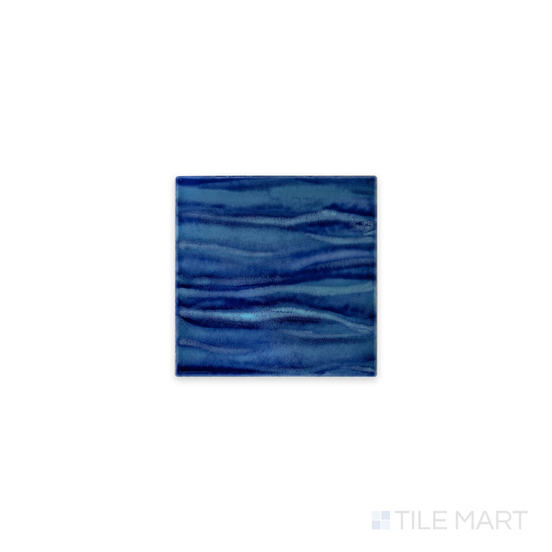 Detailed shot emphasizing the KAWA AQUA BLUE 6X6 showing off its intricate design and polished SEMI GLOSS. Its depth of color adds a subtle yet striking visual impact.