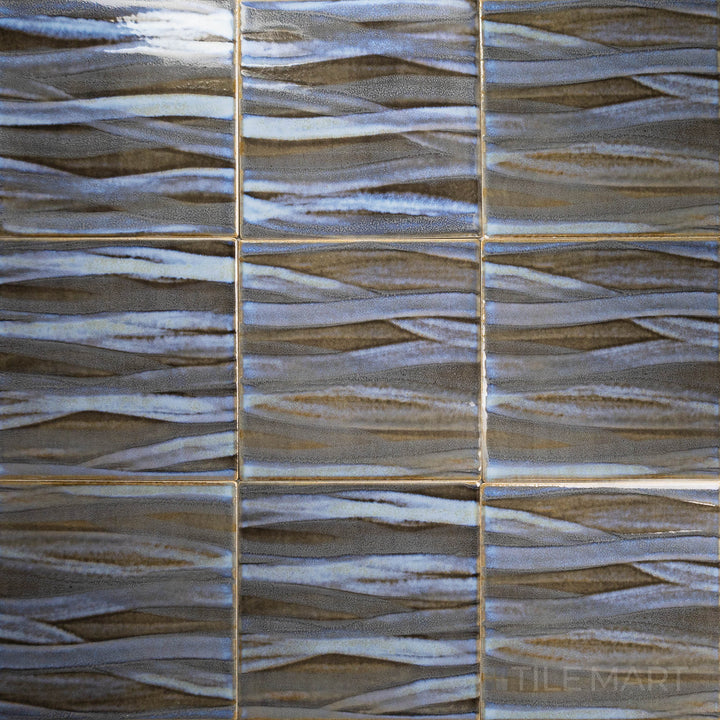 A detailed overhead shot showing the KAWA SATIN OAK 6X6 in SEMI GLOSS finish. Its design is suited for modern settings where texture and tone are essential.