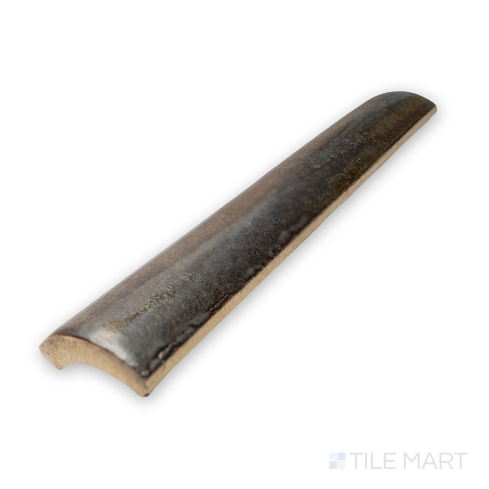 Detailed shot emphasizing the KAWA 1X6 BEAD TRIM showing off its intricate design and polished SEMI GLOSS. This tile’s fine edges are designed to create clean lines and seamless finishes.