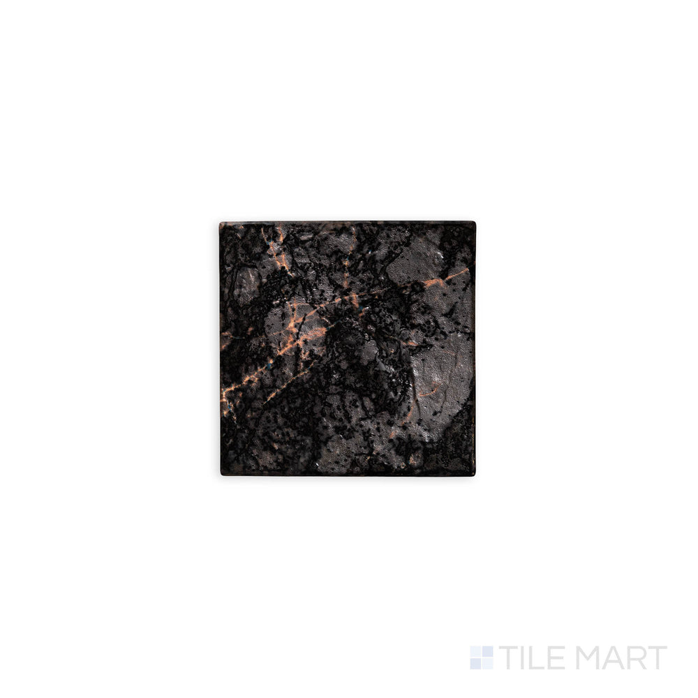 Focused view showcasing the SAGA BRONZE 6X6 showing off its intricate design and polished SEMI GLOSS. Perfect for pairing with a range of interior styles and color palettes.