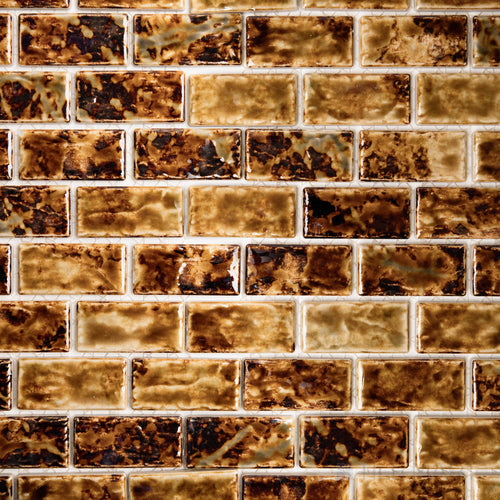 Licata 1-1/8X2-1/4 Rectangle Onyx Gold Glossy Mosaic