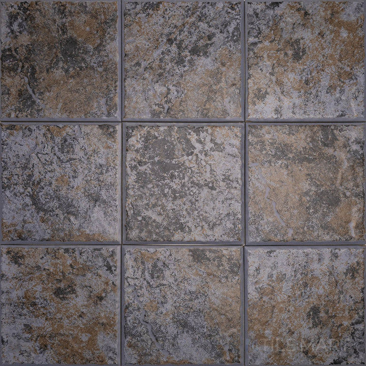 A bird's-eye view capturing the SEKIS FRENCH GREY 6X6 in MATTE finish. Perfect for statement pieces, this tile offers a sleek and refined look.