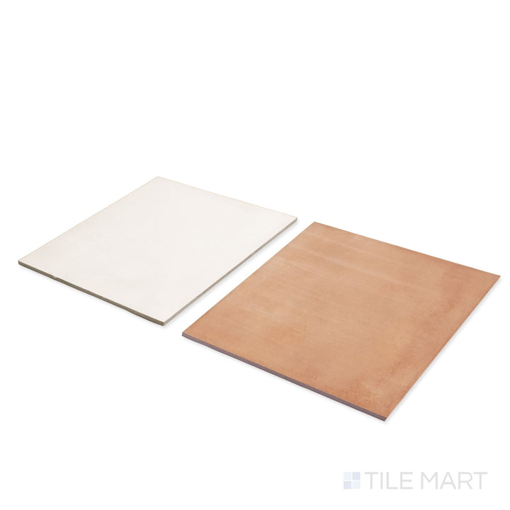 Amuri 24x24 Checkerboard Matte Porcelain Tile in Avorio and Cotto