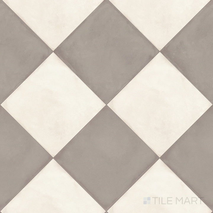 Amuri 24x24 Checkerboard Matte Porcelain Tile in Avorio and Grigio