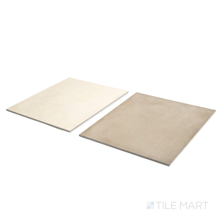 Amuri 24x24 Checkerboard Matte Porcelain Tile in Avorio and Grigio