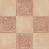 Amuri 8x8 Checkerboard Matte Porcelain Tile in Cotto Struttura 3D and Biscotto