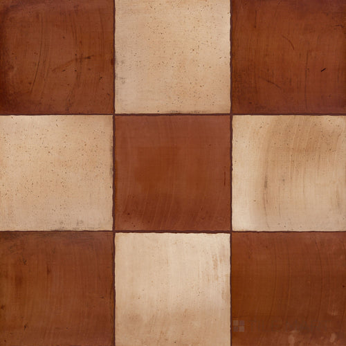 Fuego 9x9 Checkerboard R11 Matte Porcelain Tile in Natural  and Teja