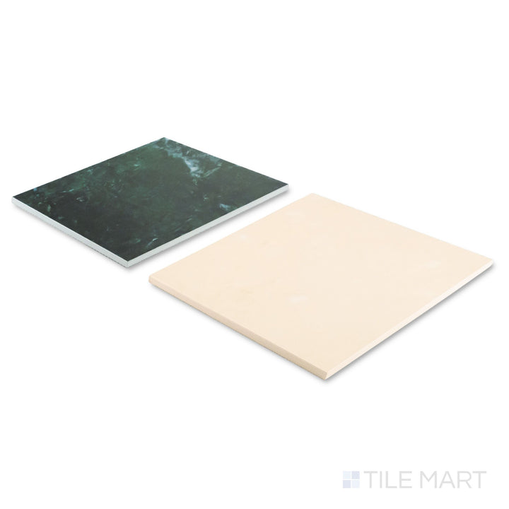 Palazzo 12x12 Checkerboard Natural Porcelain Tile in Verde and Crema