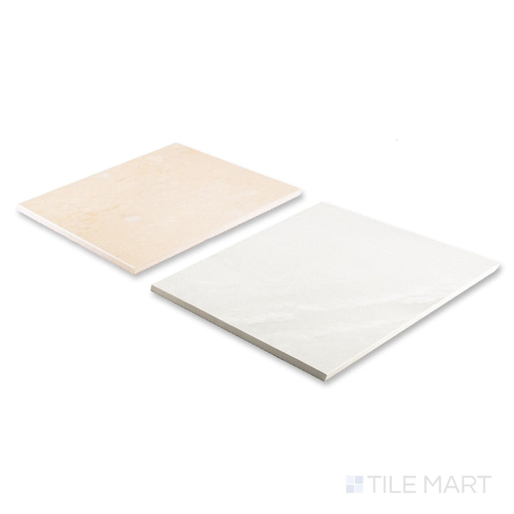 Palazzo 12x12 Checkerboard Natural Porcelain Tile in Luce and Crema