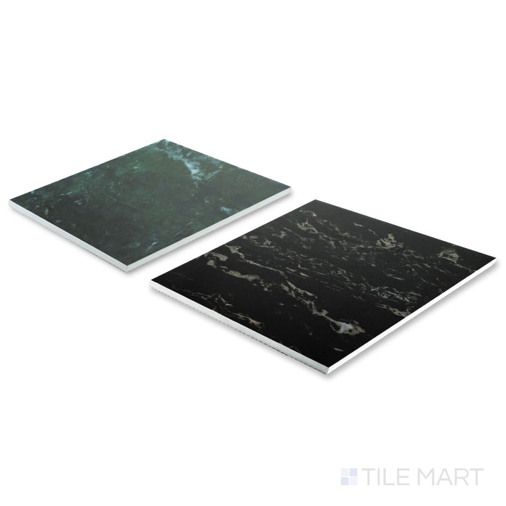 Palazzo 24x24 Checkerboard Natural Porcelain Tile in Verde and Nero