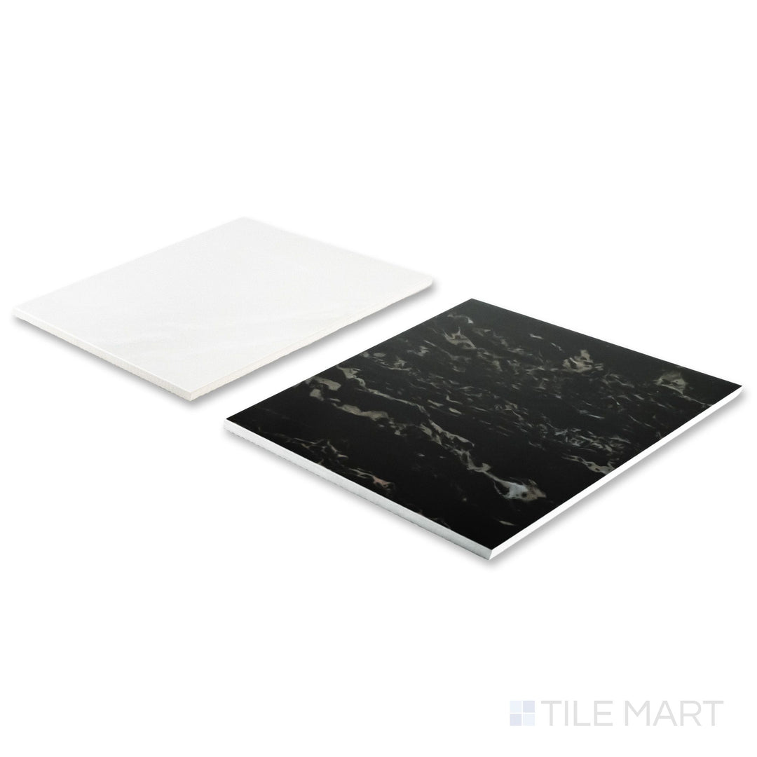 Palazzo 24x24 Checkerboard Natural Porcelain Tile in Luce and Nero