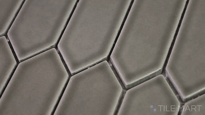 Video featuring Foundations Plains Picket Fence Glossy Ceramic Mosaic. A contemporary ceramic mosaic with a picket fence design, offering a stylish and polished look.