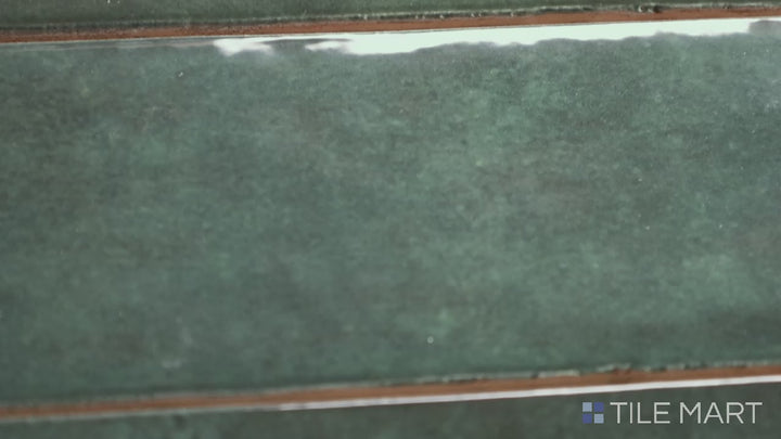 Video featuring Cloe Green 2.5X8 Gloss Glazed Ceramic. A nature-inspired green ceramic tile with a high-shine finish, perfect for a fresh and vibrant aesthetic.