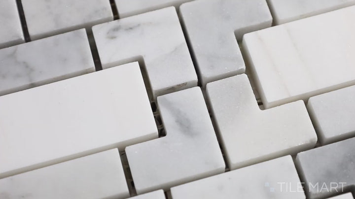 Bianco Dolomite Lynx Polished Mosaic