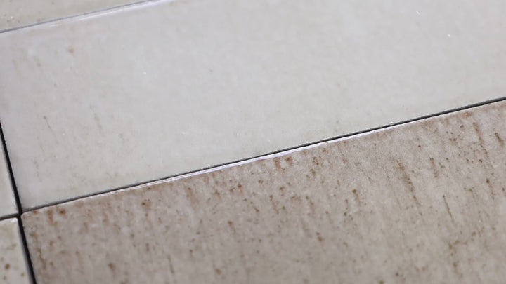 Video of Gleeze Beige 2x6 Glossy Porcelain. A warm beige glossy porcelain tile with a handcrafted look, offering subtle texture and a rich glaze.