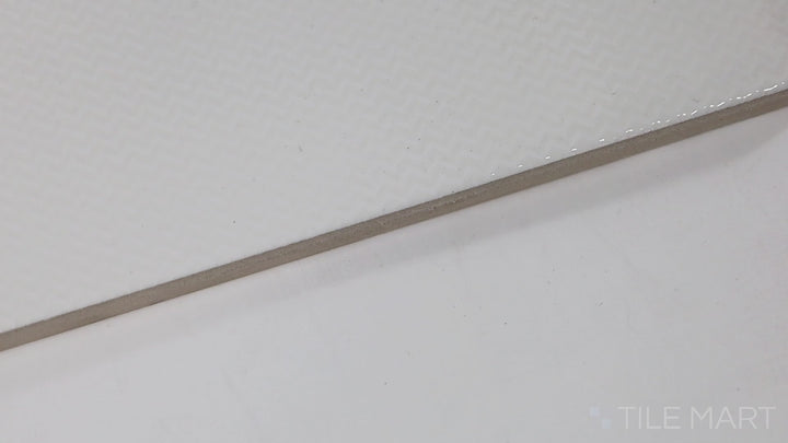 Video highlighting Zen White Deco 3X12 Glossy Ceramic. A detailed, decorative white ceramic tile with a glossy finish, perfect for elegant and classic interiors.