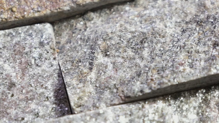 Rockmount Quartzite Stacked Stone Panel 6X24 Amber Falls Splitface