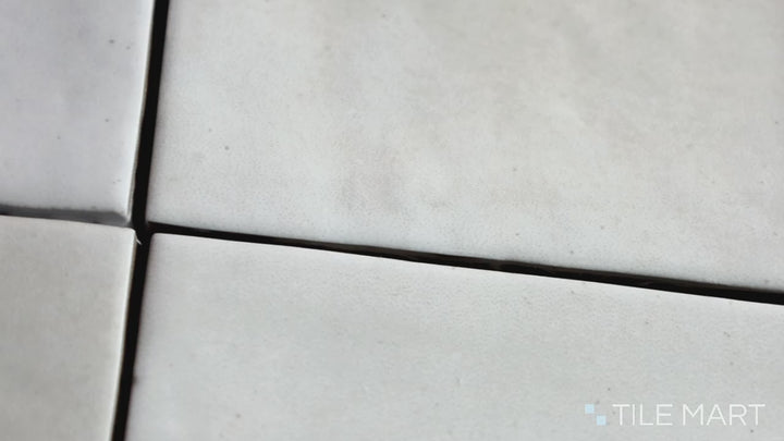 Video highlighting Celine White 4X4 Matte Glazed Porcelain. A clean, bright white matte tile perfect for minimalist and modern interiors.