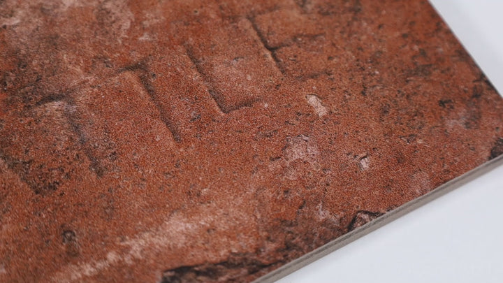 Video of Chicago Wrigley 4X8 City Mix Matte Porcelain. A rich blend of earthy brick hues with an authentic matte texture, bringing timeless elegance and industrial flair to interiors.