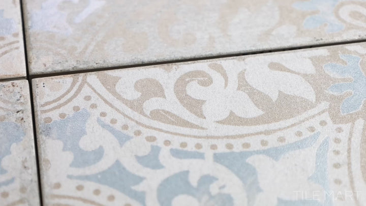 Video highlighting Barcelona Décor Montjuic 6x6 Matte Porcelain. A beautifully crafted matte porcelain tile with intricate detailing, bringing old-world charm with a contemporary twist.
