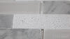 Video of Simplystick Mosaix Carrara White And Glass Blend Honed And Polished Marble, Limestone Mosaic. A luxurious Carrara white marble mosaic with a mix of honed and polished textures.