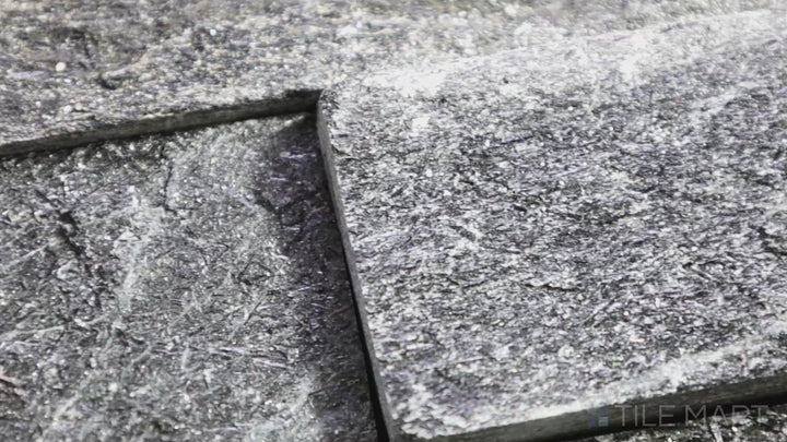 Video showcasing Rockmount Sage Green 6X24 Stacked Stone Panel Splitface Quartzite. A subtle green-hued stacked stone panel, bringing organic beauty to any space.