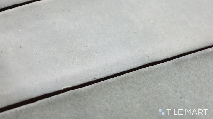 Video showcasing Celine Sage 2.5X12 Matte Glazed Porcelain. A muted green matte porcelain tile that brings a fresh yet understated aesthetic to spaces.