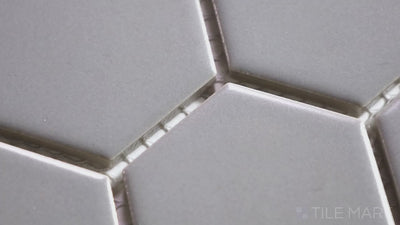 Porcelain Glazed Mosaics 2X2 Hexagon Porcelain Mosaic 12X12 Gray Matte