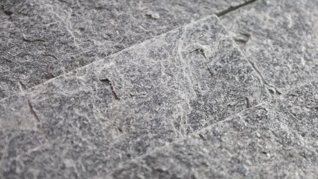 Rockmount Quartzite Stacked Stone Panel 6X24 Coal Canyon Splitface
