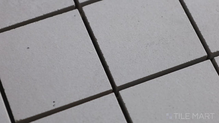 Video highlighting Urban Living Pearl 2" Square Matte Porcelain Mosaic. A pearl-white mosaic tile with a sophisticated matte finish for modern interiors.