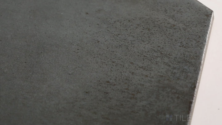 Video featuring Eden Ottanio 8" Hex Matte Porcelain. A striking teal hexagonal tile with a smooth matte finish, bringing dynamic color to any room.