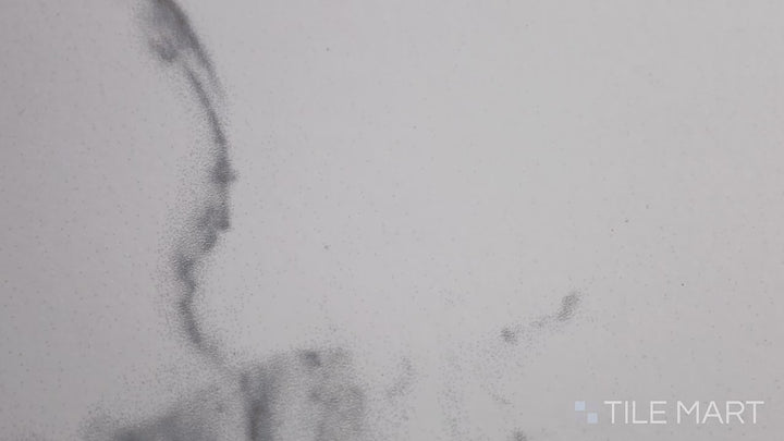 Video showcasing Select White Carrara 12x24 Matte Porcelain. A luxurious white Carrara-inspired matte porcelain tile with soft veining and a smooth finish.