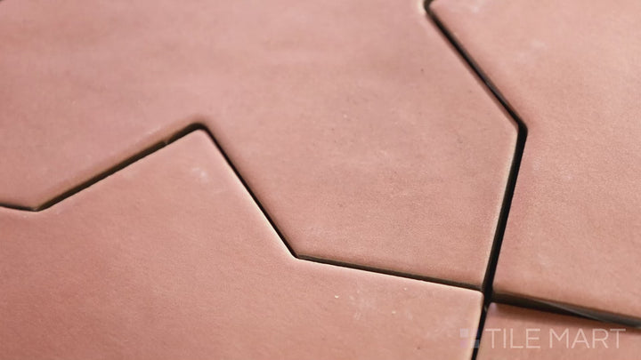 Video featuring Kasbah Cross Terracotta 5X5 Matte Porcelain Tile. A rich terracotta-colored tile with a vintage Moroccan-inspired pattern, perfect for Mediterranean aesthetics.