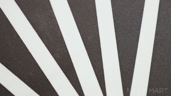 Video featuring Meraki Even Deco Negro 8-inch Hexagon Matte Porcelain. A black patterned hexagonal porcelain tile with a matte surface, providing a bold and elegant statement.