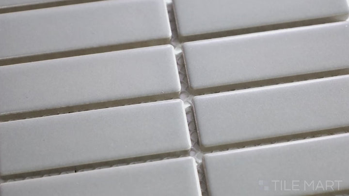 Porcelain Glazed Mosaics 1X3 Grid Gray Matte