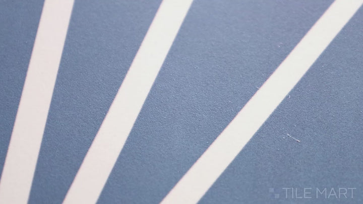 Video featuring Meraki Even Deco Azul 8-inch Hexagon Matte Porcelain. A patterned blue hexagonal porcelain tile with a matte surface, adding a bold and sophisticated statement.