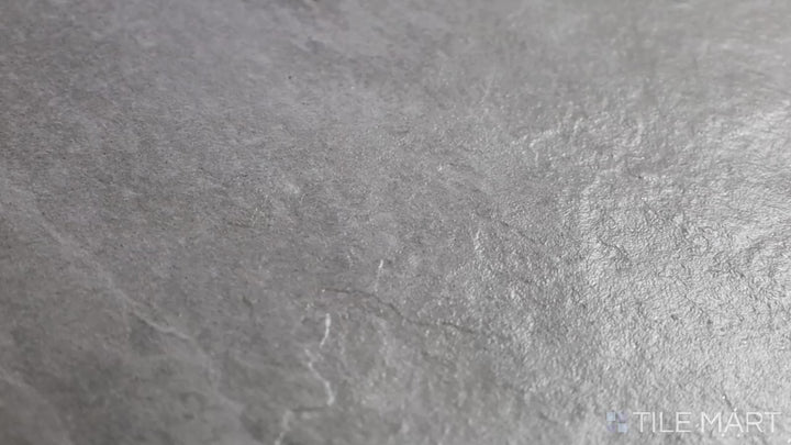 Video featuring Ash Silver 12x24 Matte Porcelain. A stylish silver porcelain tile with a matte surface, creating a contemporary and elegant feel with a smooth texture.