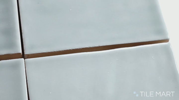 Video featuring Marin Aloe Green 4X4 Gloss Glazed Ceramic. A refreshing green glossy tile with a compact square format, adding a natural, botanical touch.