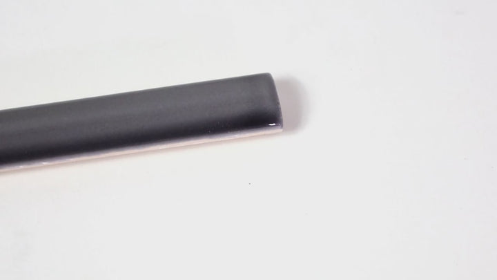 Video highlighting Manhattan Ceramic Maddison 0.5x12 Matte Demi-Bullnose. A matte ceramic bullnose trim with a subtle texture, providing a soft and contemporary edge detail.