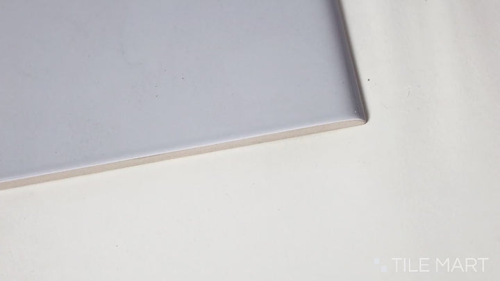 Video highlighting Sanitary Cove Base Gray 6x6 Glossy Ceramic. A neutral gray glossy ceramic cove base tile, offering a clean and refined look.