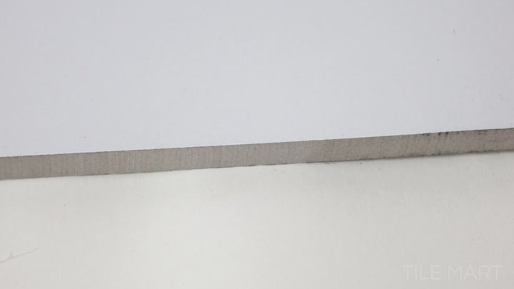 Video highlighting Pearl Super White 24x48 Matte Porcelain. A sleek white matte porcelain tile in a large format, delivering a clean and seamless aesthetic.