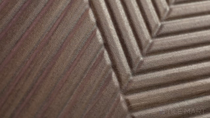 Video featuring Tangram Coffee 12.2X39.37 Matte Ceramic. A deep coffee-brown ceramic tile with a matte finish, perfect for warm, rustic interiors.