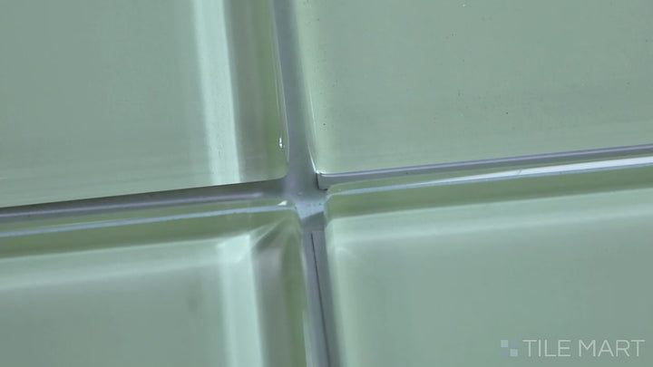 Video highlighting Glass Pastel Green 3x12 Glossy. A refreshing pastel green glass tile with a smooth glossy surface, bringing a soft, modern charm with a hint of color.