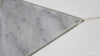 Video of Lavaliere Carrara/Thassos/Black Ant Mirror Petal Honed Carrara, Thassos Mosaic. A petal-inspired honed mosaic featuring Carrara, Thassos, and black mirror for a soft yet dramatic design.