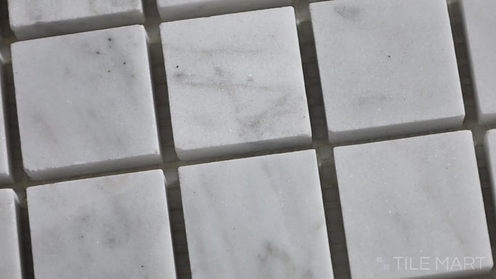 Sto-Re 1-1/8X1-1/8 Square Marble Mosaic 12X12 Carrara Polished