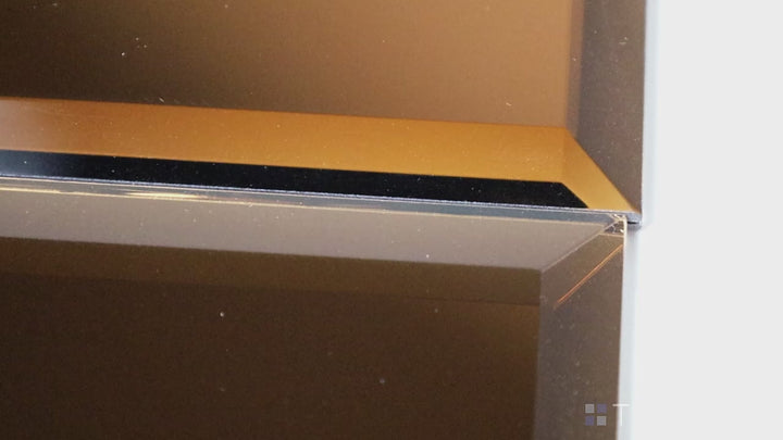 Video featuring Glass Reflections Copper 3x6 Beveled Glossy. A rich copper-toned glass tile with a beveled edge and glossy finish, adding depth and a metallic sheen.