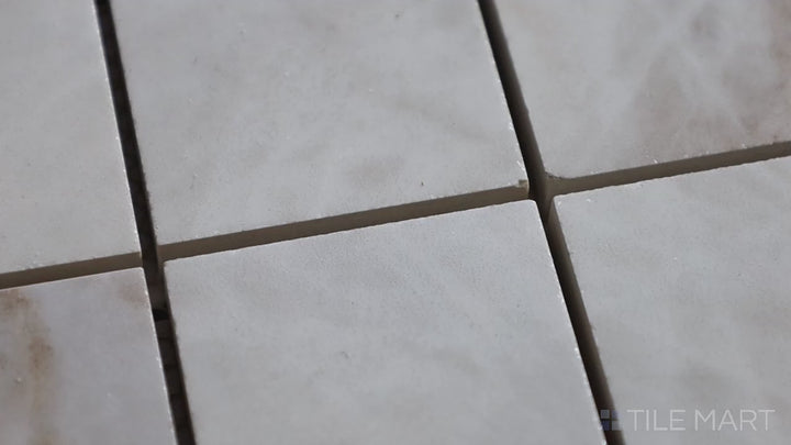 Video highlighting Tele Di Marmo Reloaded Quarzo 2" Square Matte Porcelain Mosaic. A quartz-inspired mosaic tile with a matte finish, perfect for modern wall and floor accents.