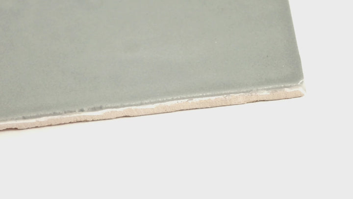 Video of Farrier Dartmoor Grey 5X5 Satin Glazed Ceramic. A bold grey ceramic tile with a luxurious satin finish, adding depth and style to walls and floors.